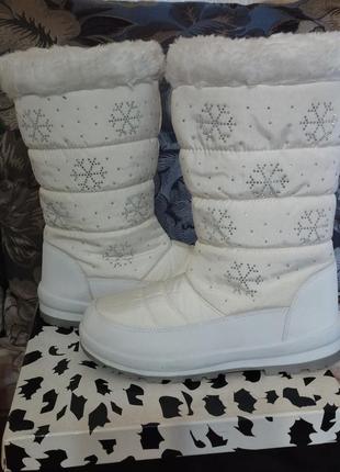 Белые дутики snowfun