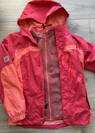 Jack wolfskin 3 в 1 куртка + фліс (осінь, весна, зима)