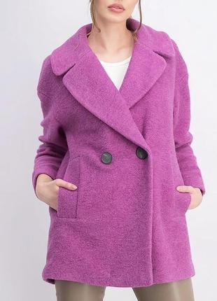 Шерстяное пальто в стиле casual от mango