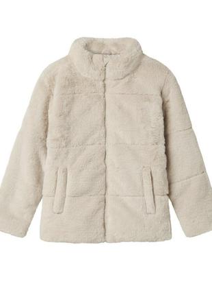 Шуба штучне хутро молочна