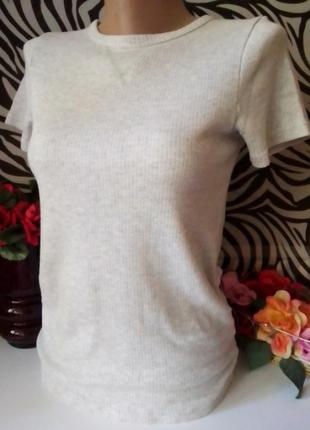 Футболка женская в рубчик.