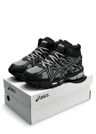 Нові черевики на хутрі asics gel kahana black grey
