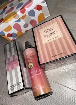 Роскошный парфюмированный набор подарочный парфюм+крем для тела bombshell