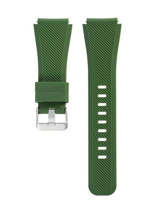 Силиконовый ремешок watchbands для samsung galaxy watch 3 45 мм темно-зеленый