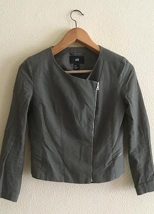 Курточка коротка h&m (льон + бавовна) розмір 36/s/44 на зріст 165 см