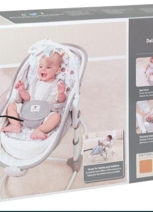 Люлька-качалка 6 в 1 (кровать, переноска,стульчик, шезлонг)