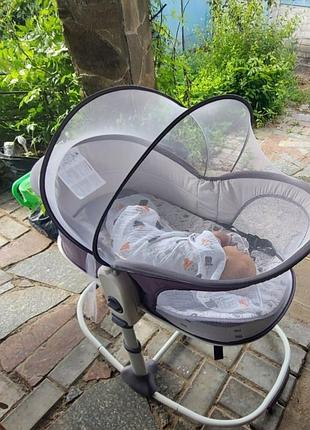 Люлька-качалка 6 в 1 (кровать, переноска,стульчик, шезлонг)