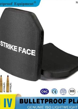 Легкие бронепластины из керамики strike face: сертифицированные, пара 2 шт, 6 класс дсту, для бронеплиты керам