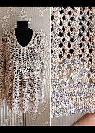 В'язана кофта / светр / джемпер італія великого розміру/ оверсайз