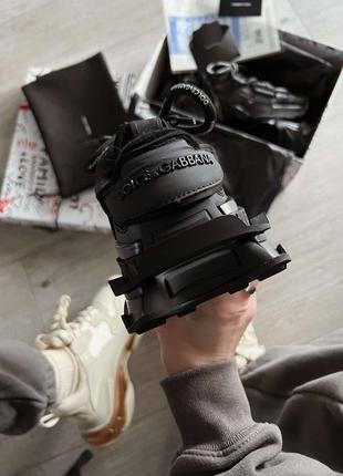 Крутые кроссовки в стиле dolce & gabbana space black чёрные унисекс 36-45 р4 фото