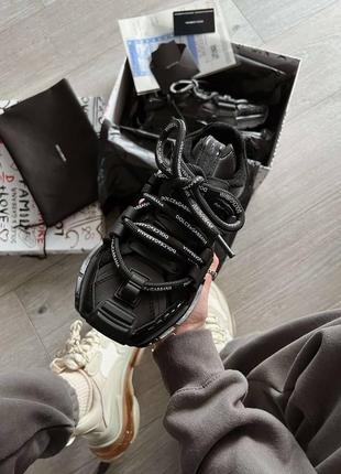 Крутые кроссовки в стиле dolce & gabbana space black чёрные унисекс 36-45 р2 фото