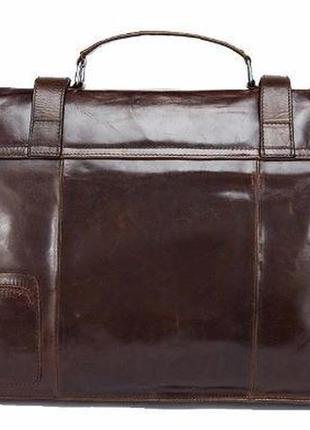 Коричневый портфель из гладкой кожи vintage 148662 фото