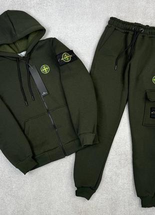 Теплий підлітковий костюм stone island для хлопчика
