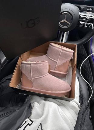 🖤🩷 2 цвета женские ugg mini / угги угг утепленные мехом / угг натуральные овчина / угги утепленные мех с мехом натуральные