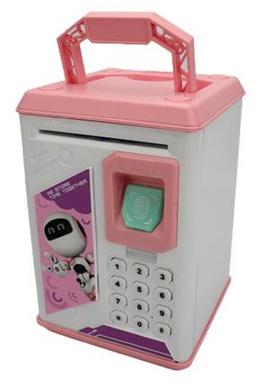 Детская игрушка сейф копилка на батарейках 906(pink лучшая цена
