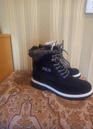 Зимние женские ботинки fila р.37 длина стельки 23,5см оригинал