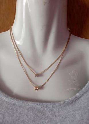 Двойная цепочка колье