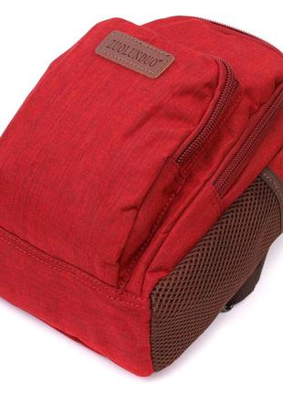 Компактний рюкзак з поліестру з великою кількістю кишень vintage 22144 бордовий3 фото