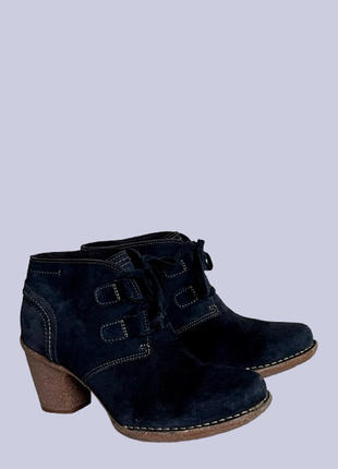 Синие ботинки замшевые clarks/британия  осень/весна женские р.39