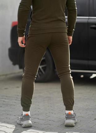 Чоловічі спортивні штани intruder з кишенями осінні штани трикотажні завужені хакі3 фото