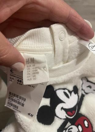 Мехоушка, свитерик h&amp;m disney, 4-6мес