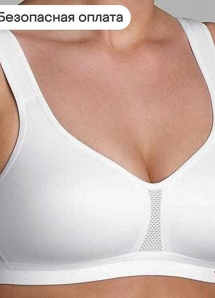Спортивний білий бюстгальтер, ліф triumph traction eu 75 e