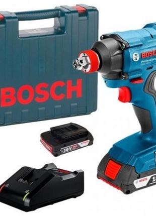 Аккумуляторный ударный гайкокрут bosch gdx 180-li 2х2.0 ач + зп