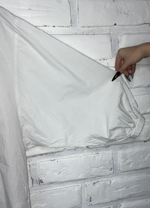 Белая рубашка блуза с объемным рукавом