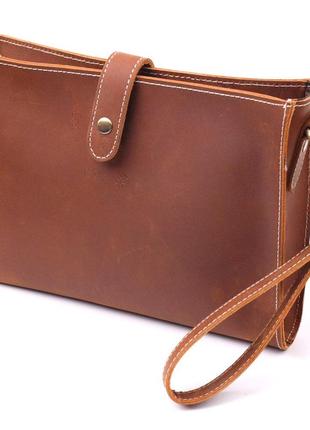 Винтажная женская сумка из натуральной кожи 21301 vintage коричневая