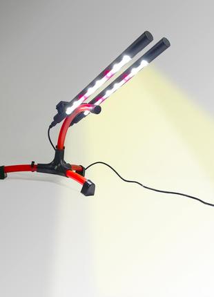 Настільна led лампа-трансформер red bob - з двома світильниками та сенсорним керуванням. лампа-конструктор.
