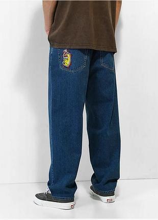 Штани джинси empyre spray can embroidery blue 28,30,32,34,36