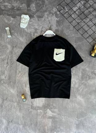 Мужская черная футболка nike