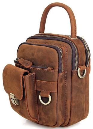 Коричневая сумка мужская vintage 14416 в винтажном стиле
