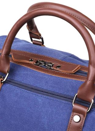 Дорожня сумка текстильна середня vintage 20084 синя8 фото