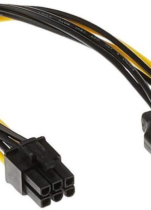 Кабель живлення sata 15pin to pci-e 6pin