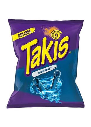 Снеки takis blue heat hot chili tortilla chips 28g
