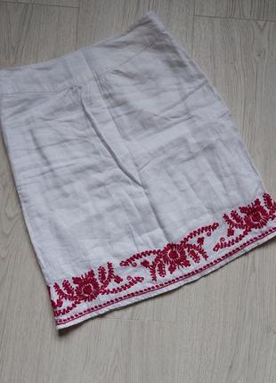 Вышитая юбка лен, вышиванка р с