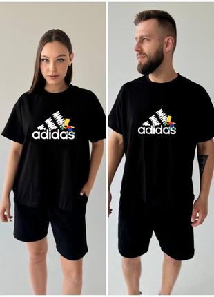 Футболка adidas унісекс оверсайз чоловіча жіноча біла чорна акційна ціна стрейч-кулір туреччина