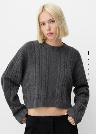 Новый плетеный свитер bershka