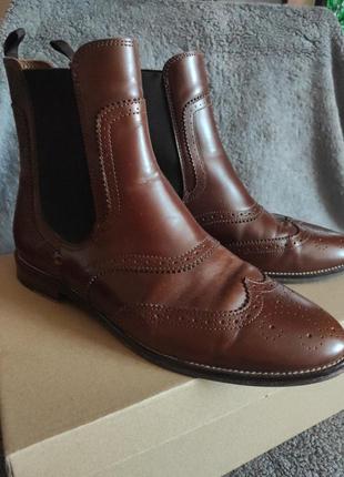 Полусапоги ботинки кожаные женские massimo dutti р.38