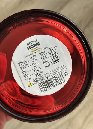 Ароматическая красная свеча pepco home blooming evening 1 кг