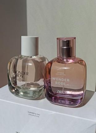 Парфюм zara wonder rose и wonder rose summer по 90 мл из набора