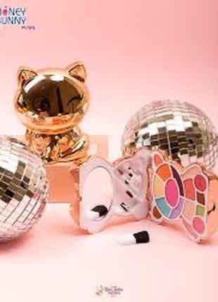 Набор косметики для девушек honey bunny miss гламурный котик (блески для губ + румяна + тени + зеркало + кисточки) детская косметика