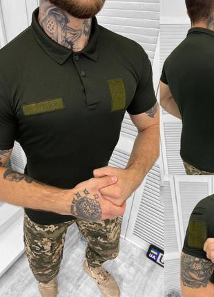 Тактическая футболка зсу поло для военнослужащих, футболка поло военная олива 4991 фото