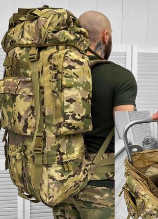 Тактический рюкзак с алюминиевой рамой 100 л cordura 1000d мультикам, рамный рюкзак 100 л