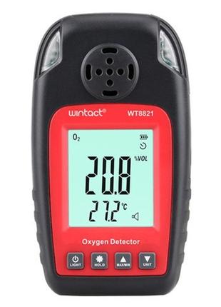 Датчик концентрації кисню o2 + термометр (0-25% vol, 0-50 °c) wintact wt8821
