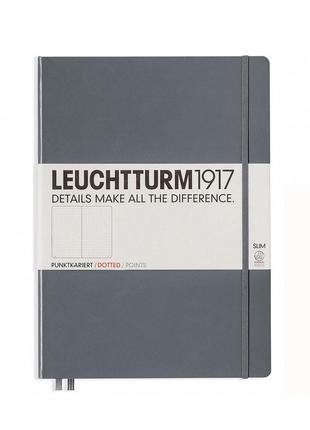 Блокнот leuchtturm1917 master slim a4+, антрацит, точка (344815)