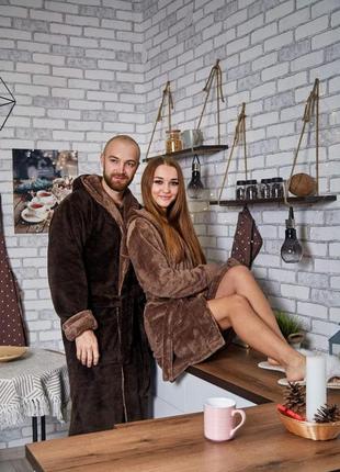 Халат махровий жіночий короткий з капюшоном р.s,m,l,xl