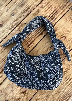 Сумка багет y2k в стиле банданы