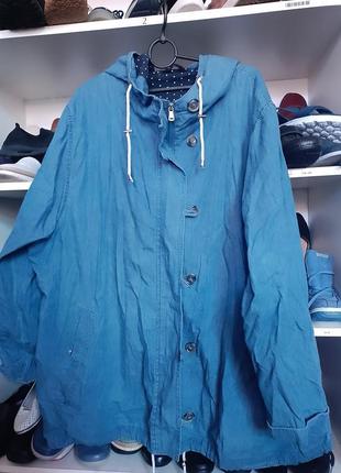 Джинсовая куртка/ветровка/пиджак/накидка большого размера/батал р.60-62 джинсовка